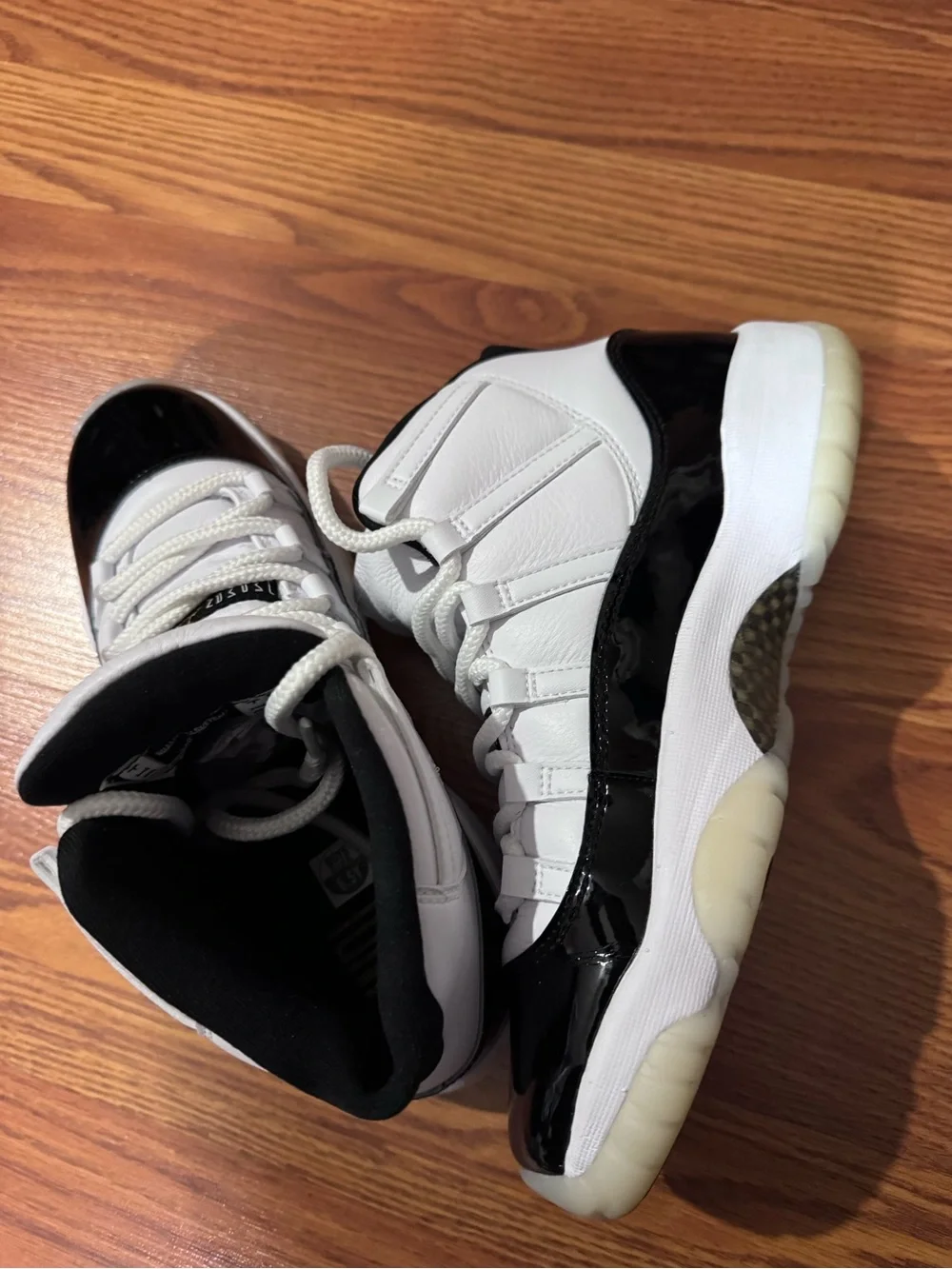 Jordan Kids Black, White & Gold High-Top Basketball Sneakers